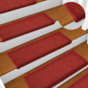 Alfombrilla escalera 30 uds 65x21x4 cm rojo 5