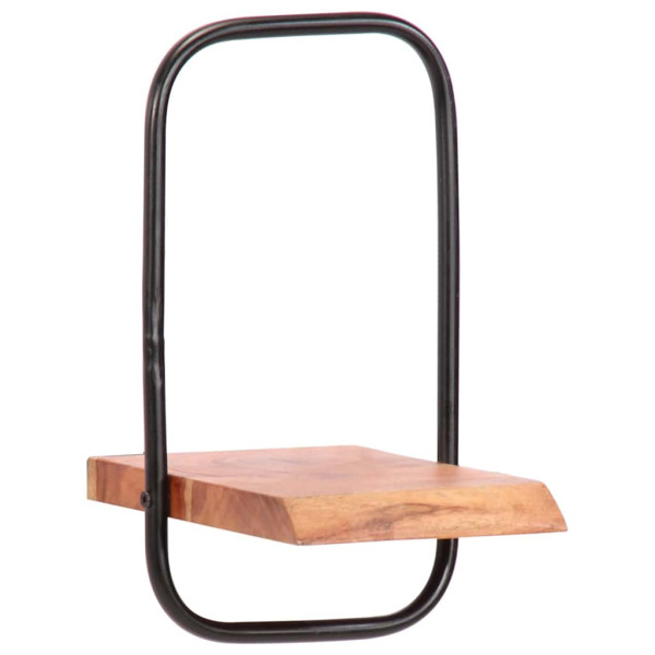 Estantes de pared 5 unidades madera maciza acacia M 3