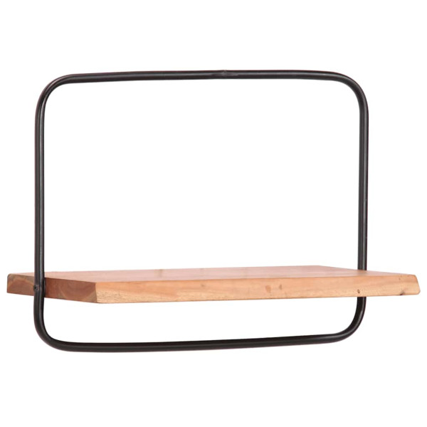 Estantes de pared 5 unidades madera maciza acacia M 4