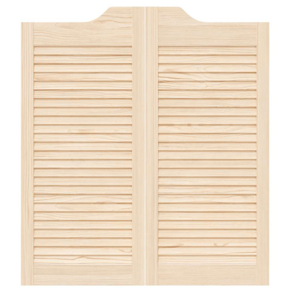 Portas de batente design de persiana 1-Par 90x80cm pinho maciço M 5