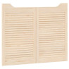 Puertas batientes diseño de lamas 1 par 80x100cm madera pino 4