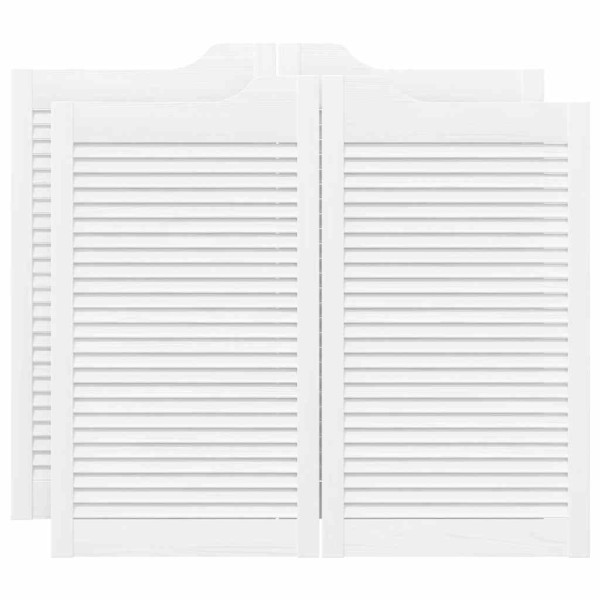 Portas de batente design de persiana 2-Par 90x100 cm branco M 2