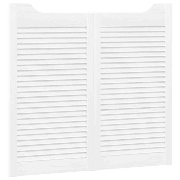 Portas de batente design de persiana 2-Par 90x100 cm branco M 5