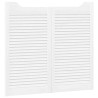Portas de batente design de persiana 2-Par 90x100 cm branco 5