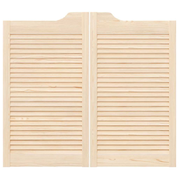 Portas de batente design de persiana 1-Par pinho maciço M 5
