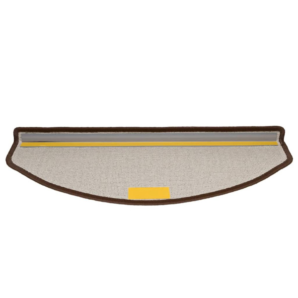 Alfombrilla escalera 30 uds marrón café 65x24x4 cm M 4