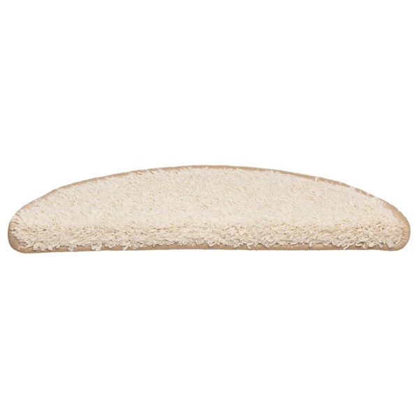 Tapetes de escada 30 pcs 56x17x3 cm creme M 3