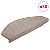Tapetes de escada 30 pcs 65x24x4 cm castanho-claro 1