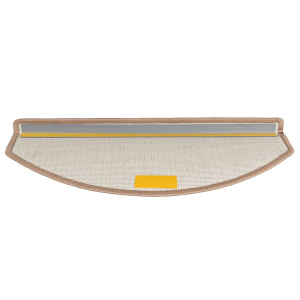 Alfombrilla escalera 30 uds marrón claro 65x24x4 cm M 4