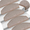 Tapetes de escada 30 pcs 65x24x4 cm castanho-claro 5