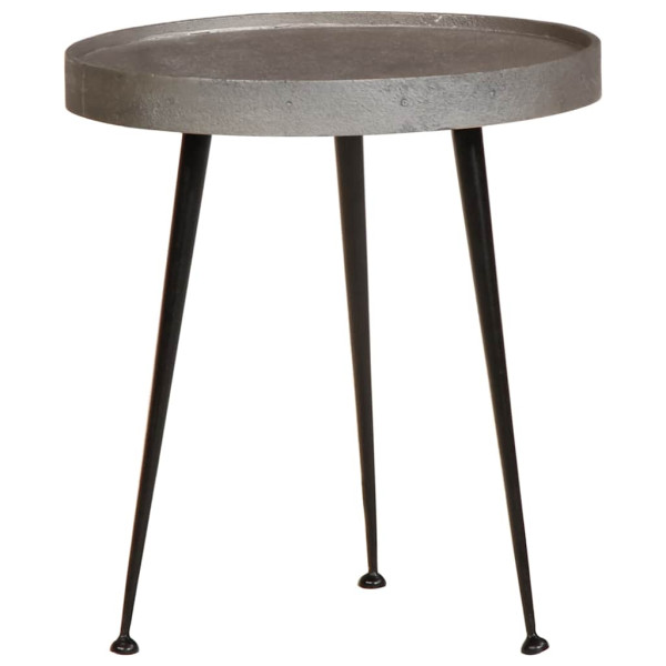 Mesa de centro 3 uds madera contrachapada plateada M 5