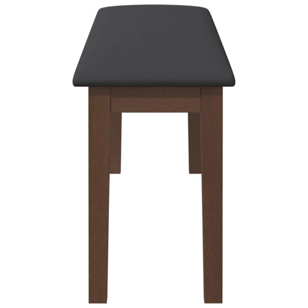 Banco 110 cm madera maciza marrón caucho M 5