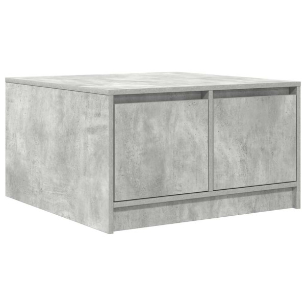 Mesa de centro con cajones gris hormigón 70.5x70x40 cm M 2