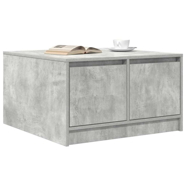 Mesa de centro con cajones gris hormigón 70.5x70x40 cm M 4