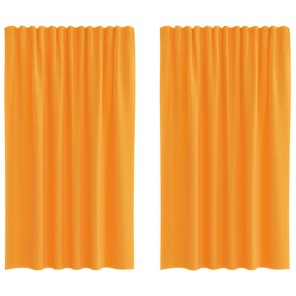 Cortinas de gasa con bolsillos para varillas 2 uds. naranja M 2