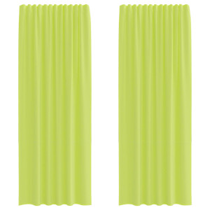 Cortinas de gasa con bolsillos para varillas 2 uds. verde H