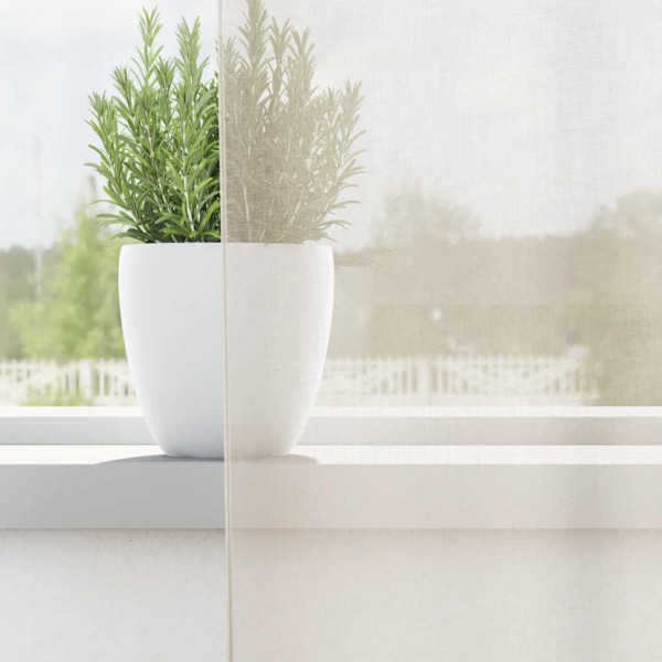 Cortinas de gasa con bolsillos para varillas 2 uds. crema M 3