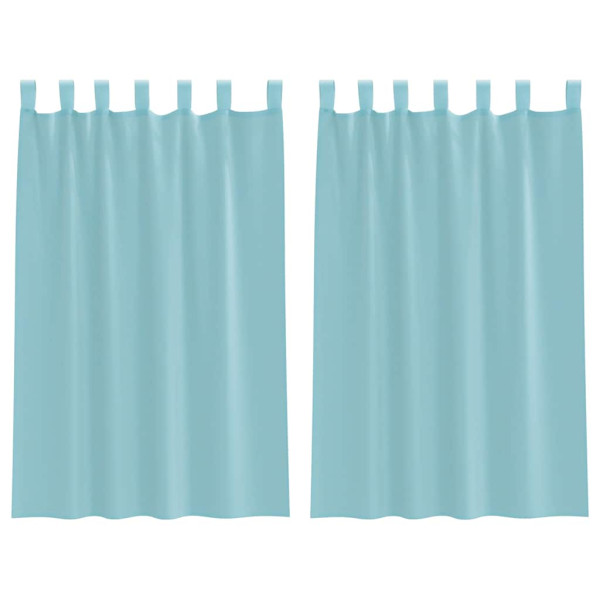 Cortinas de gasa con bolsillos para varillas 2 uds. turquesa M 2