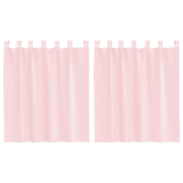Cortinas de gasa con bolsillos para varillas 2 uds. rosa claro M 2