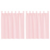 Cortinas de gasa con bolsillos para varillas 2 uds. rosa claro 2
