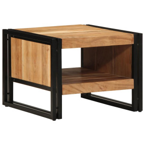 Mesa de centro madera maciza de acacia 50x50x38 cm H