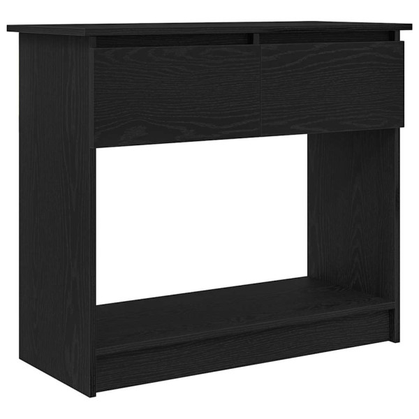 Mesa consola con cajones negra 85.5x38.5x74.5 cm M 2
