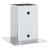 Bases para postes cuadradas 4 uds. Plata 81x81 mm 3