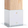 Bases para postes cuadradas 12 uds. Plata 141x141 mm 4