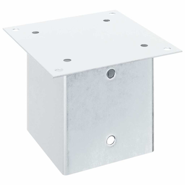 Bases para postes cuadradas 12 uds. Plata 141x141 mm M 5