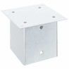 Bases para postes cuadradas 12 uds. Plata 141x141 mm 5