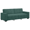 Sofá de 3 plazas terciopelo verde oscuro 180 cm 2
