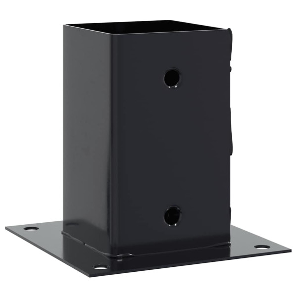 Bases de coluna quadradas 12 peças 91x91 mm aço revestido a pó M 3