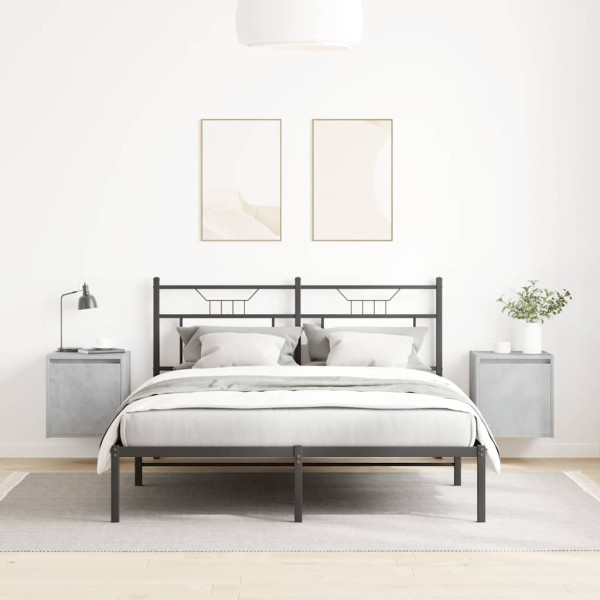 Mesas de cabeceira parede 2 pcs 38x34x40 cm cinza cimento M 3