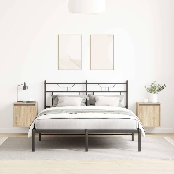 Mesillas de noche de pared 2 uds roble Sonoma 38x34x40 cm M 3