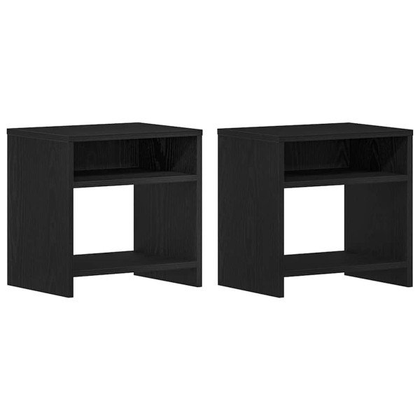 Mesas de cabeceira 2 pcs 40x30x40 cm carvalho preto M 2