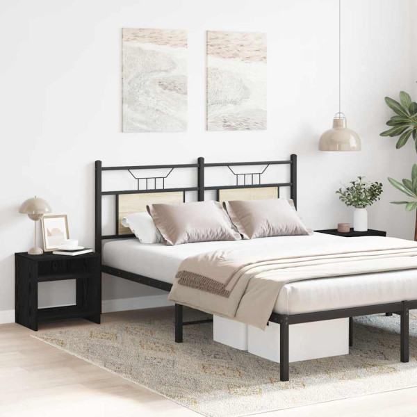 Mesas de cabeceira 2 pcs 40x30x40 cm carvalho preto M 3