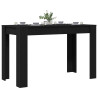 Mesa de comedor de madera ingeniería roble negro 120x60x76 cm 4