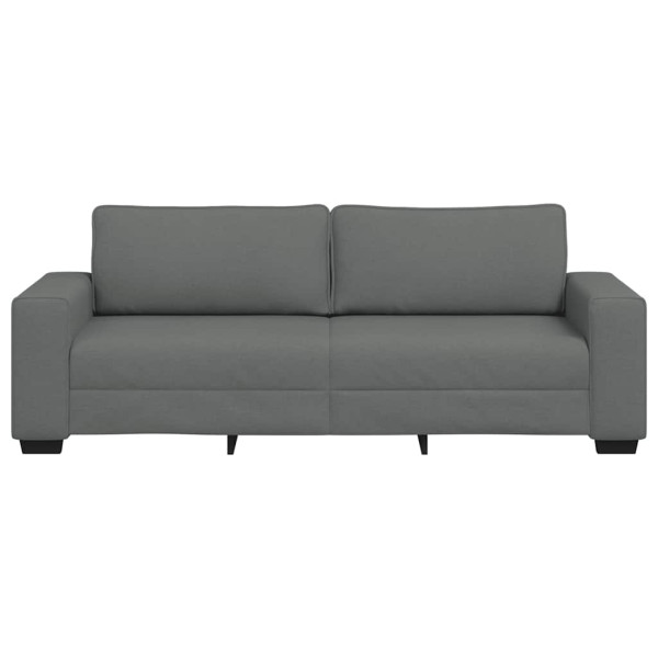 Sofá de 3 plazas de tela gris oscuro 180 cm M 4