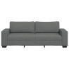 Sofá de 3 plazas de tela gris oscuro 180 cm 4