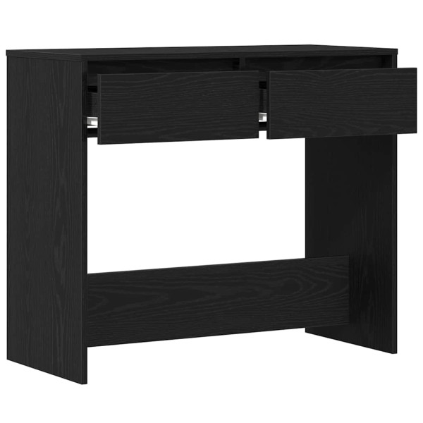Mesa consola roble negro 89x41x76.5 cm madera de ingeniería M 5