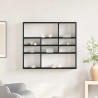 Estante de pared roble negro 90x16x78 cm madera de ingeniería 3