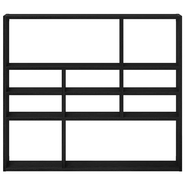 Estante de pared roble negro 90x16x78 cm madera de ingeniería M 5