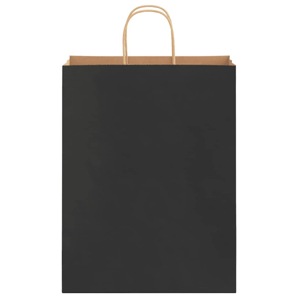 Bolsas de papel con asas 250 uds negra 32x12x42 cm M 5
