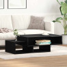 Mesa de centro de madera de roble negro 105x55x32 cm 4
