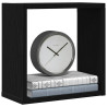 Estantes cubo de pared 2 uds madera roble negro 30x15x30 cm 4
