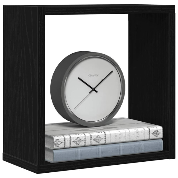 Estantes cúbicos de pared  6 uds roble negro 30x15x30 cm M 4