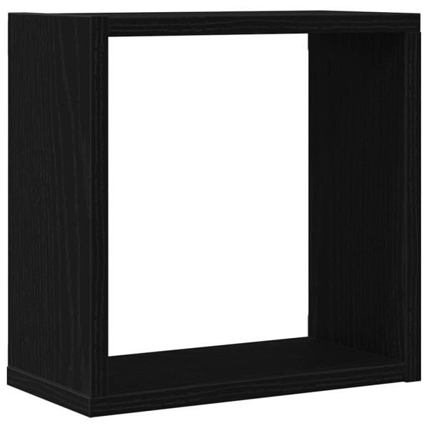 Estantes cúbicos de pared  6 uds roble negro 30x15x30 cm M 5