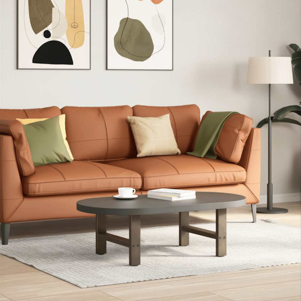 Patas para mesa de centro de acero natural (2 unidades. 50 x 30-31 cm) D