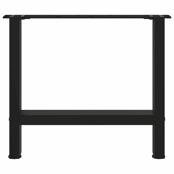 Pés para mesa de centro pretos 2 peças 50x(42-43) cm aço M 5
