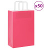 Bolsas de papel con asas 50 uds rosa 21x11x31 cm 1